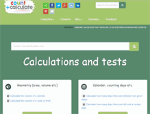 Tablet Screenshot of countcalculate.com